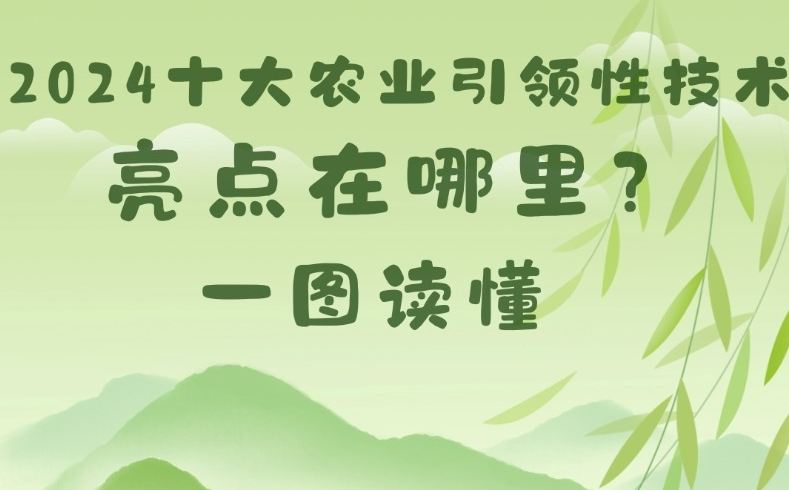【大国粮策】2024十大农业引领性技术亮点在哪里？一图读懂