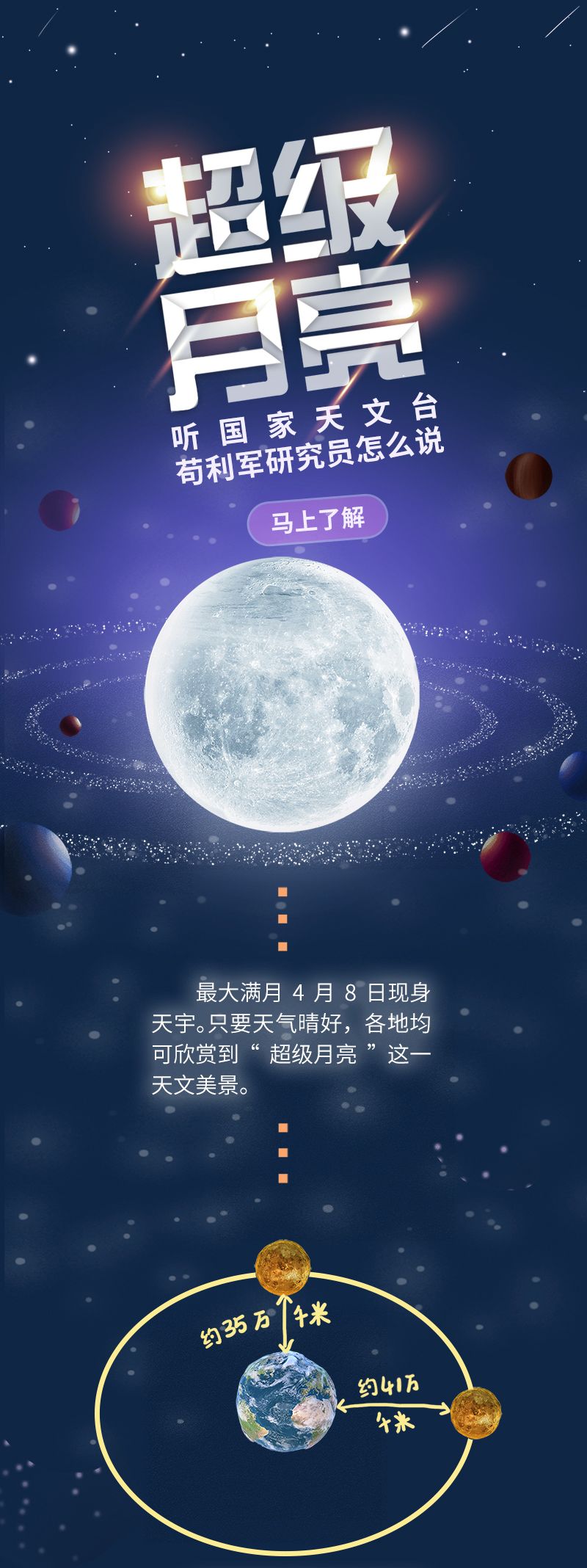 极简科学课|超级月亮,听国家天文台苟利军研究员怎么说