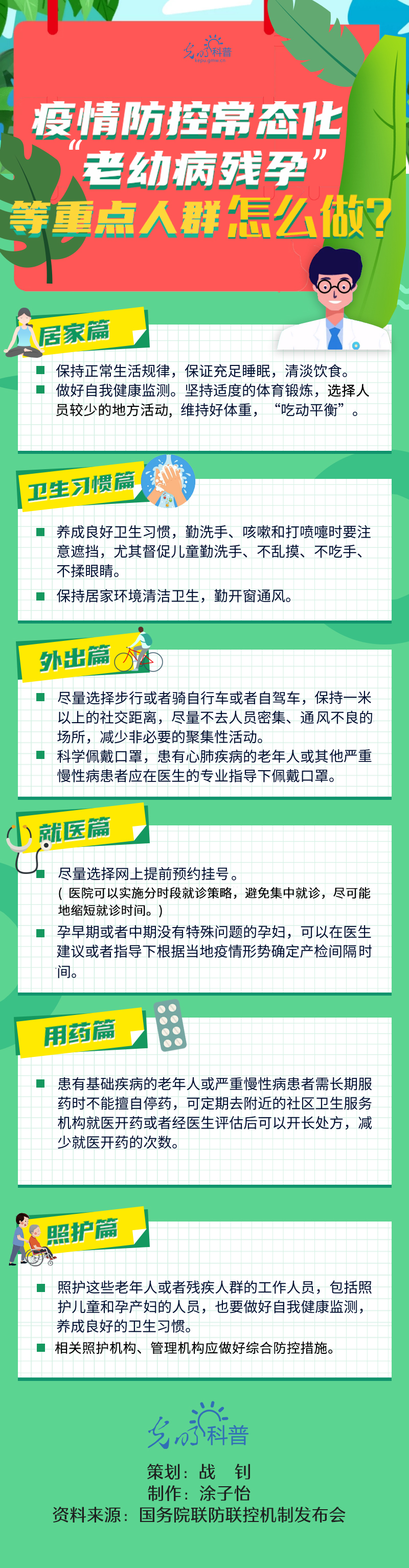 【防疫科普】疫情防控常态化，老幼病残孕等重点人群怎么做？