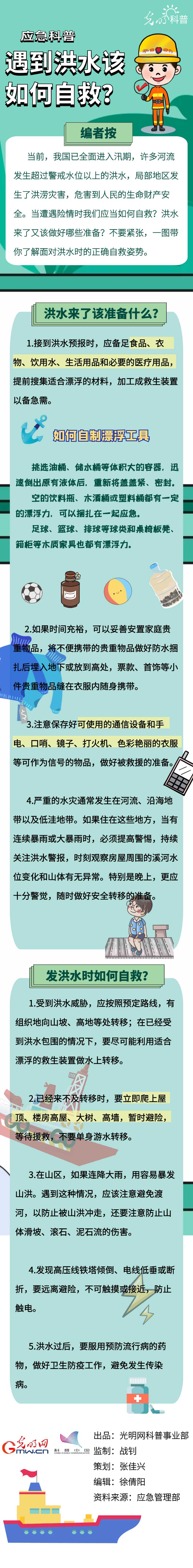 【应急科普】汛期来临，遇到洪水险情如何自救？