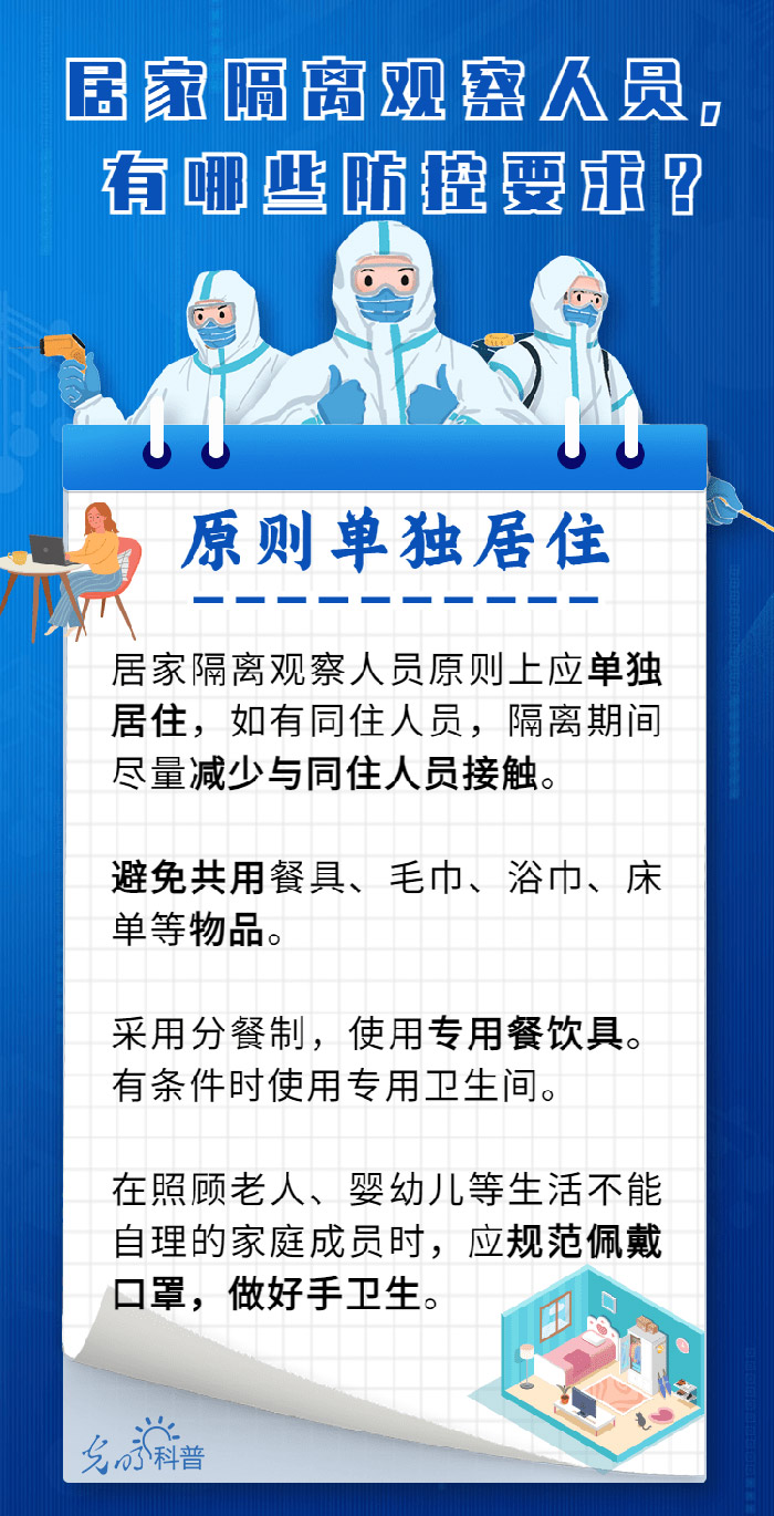 【防疫科普】居家隔离观察人员，有哪些防控要求？