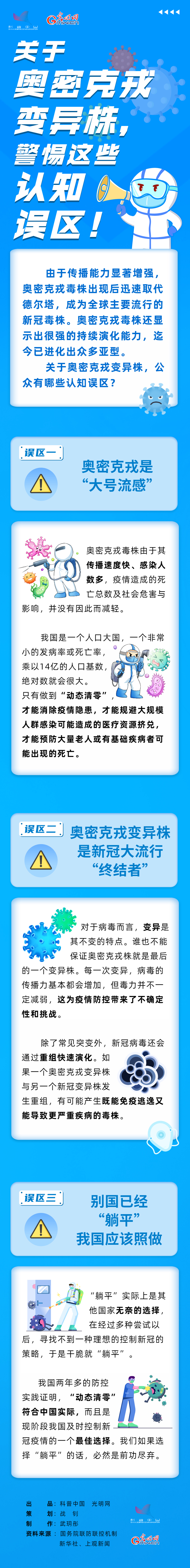 【防疫科普】关于奥密克戎变异株，警惕这些认知误区！