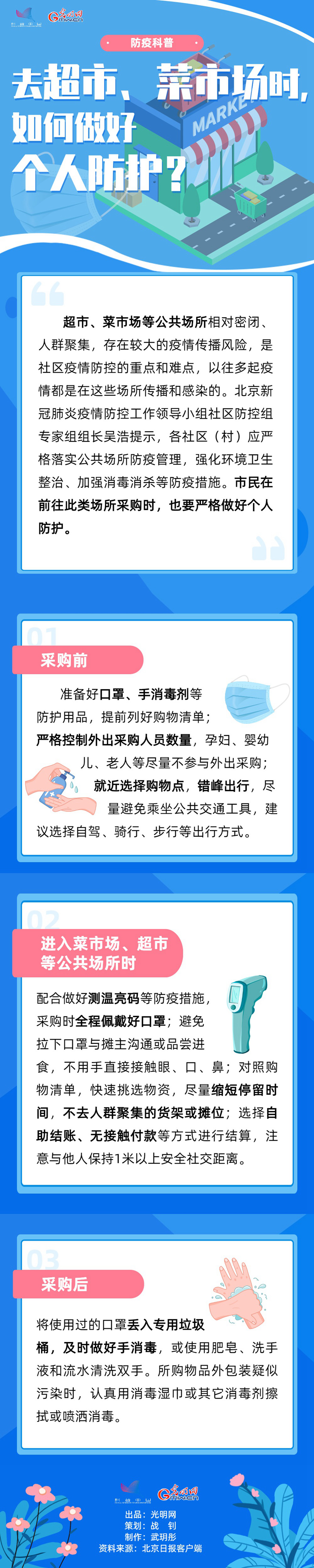 【防疫科普】去超市、菜市场时，如何做好个人防护？