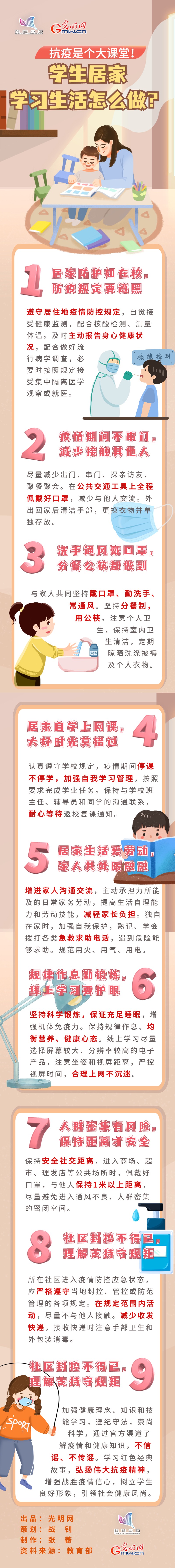 【防疫科普】抗疫是个大课堂！学生居家学习生活怎么做？