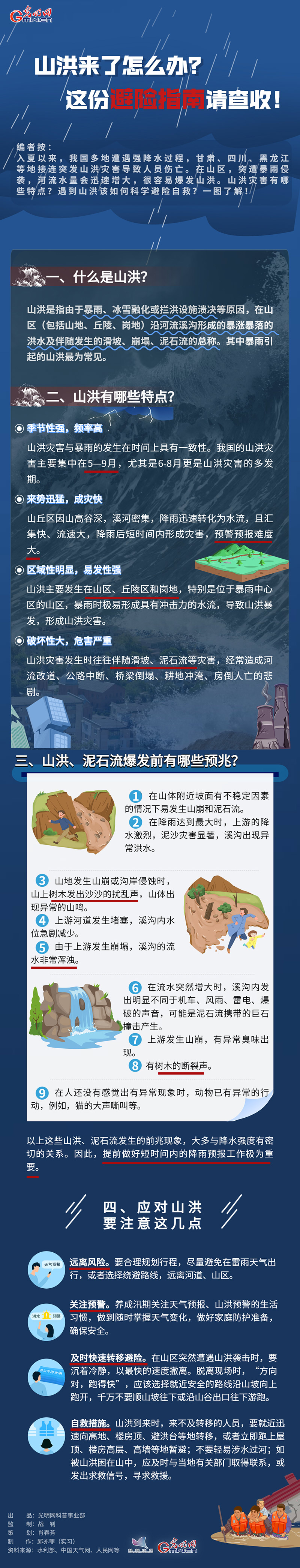 【防灾减灾】山洪来了怎么办？这份避险指南请查收！