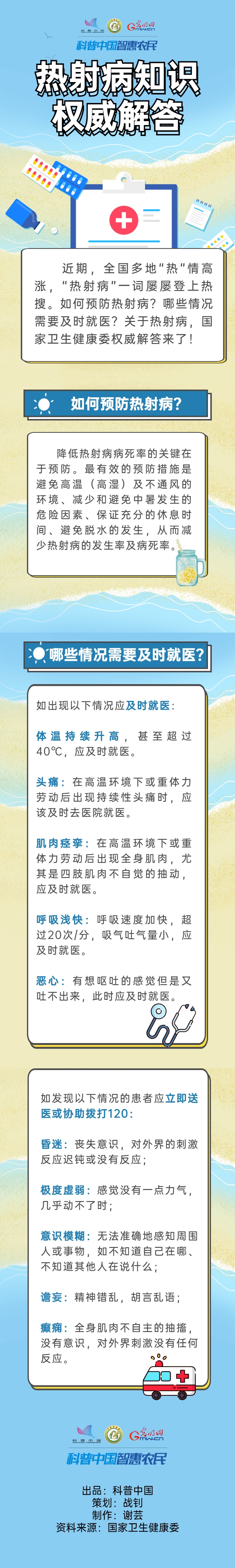科普图解|如何预防热射病？哪些情况需及时就医？