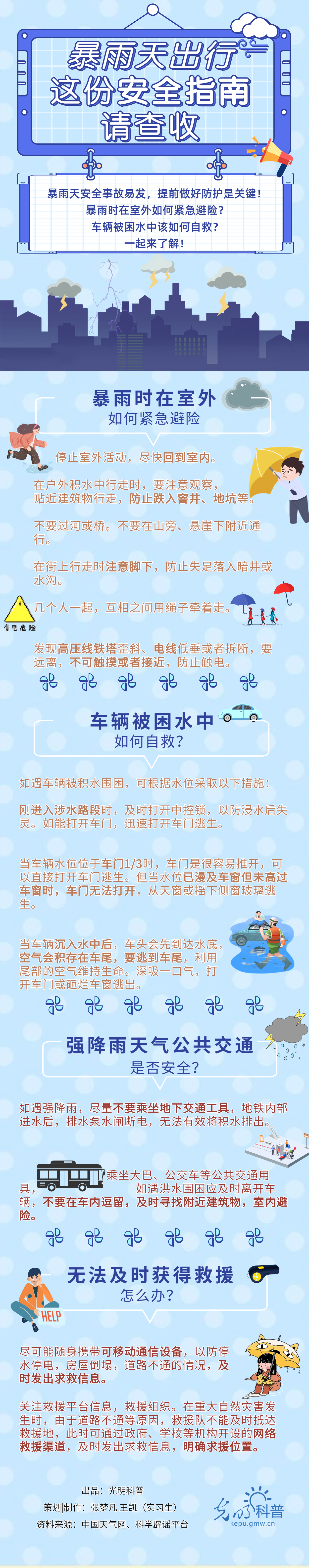 科普图解|暴雨天出行 这份安全指南请查收！