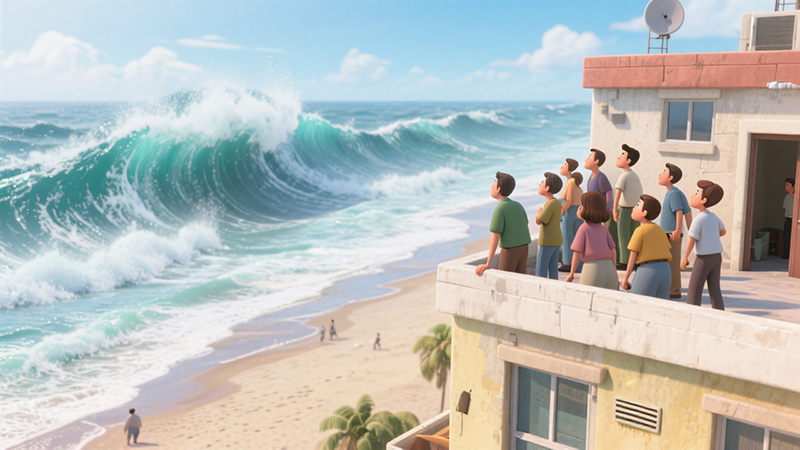 AI动画｜海啸来了怎么办？防御指南请查收！