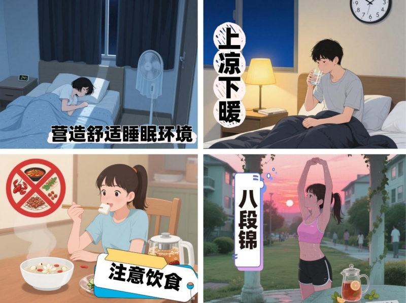 科普漫画｜热到失眠？空调+内调，睡个好觉并不难！