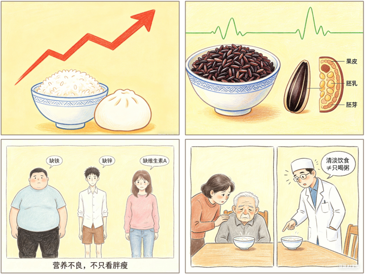 比大鱼大肉更可怕的，是顿顿精米白面
